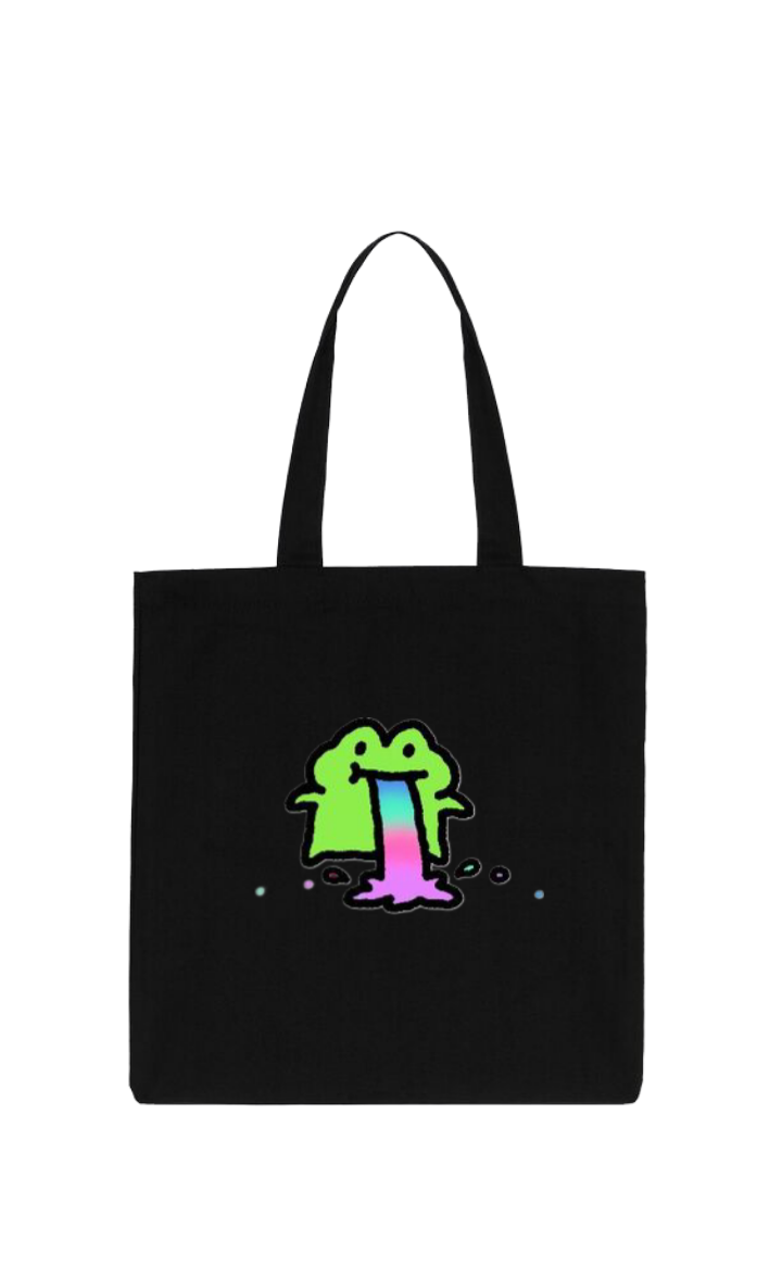 Frog tote bag Black 15