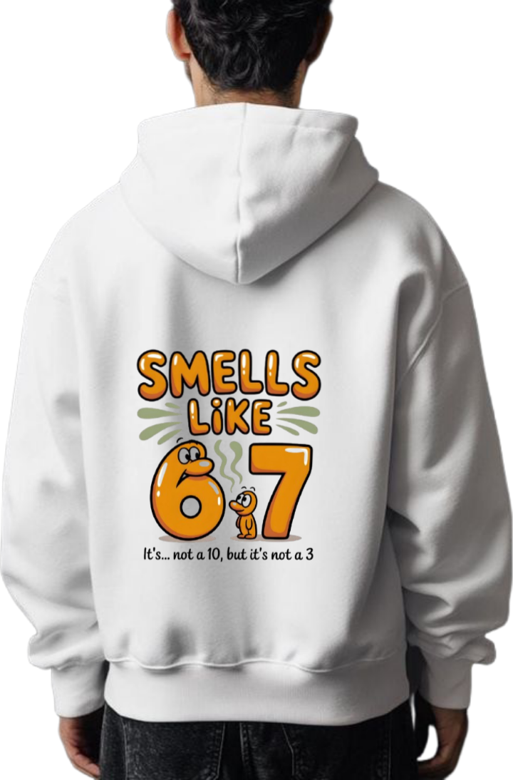 designs 67 Oversize Hoodie White Back 15