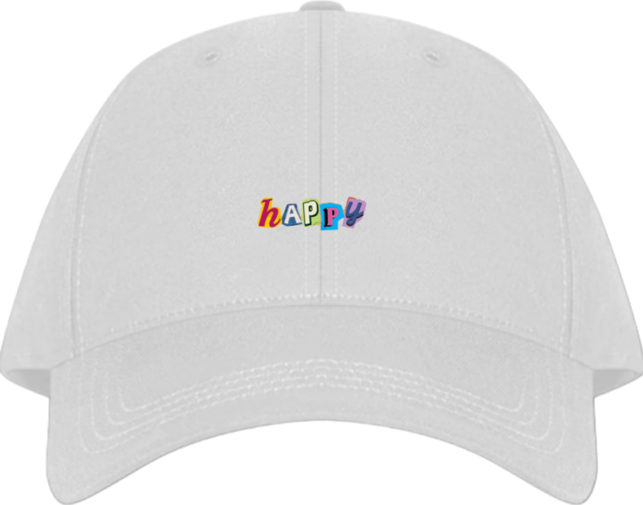 happy Baseball cap White 162