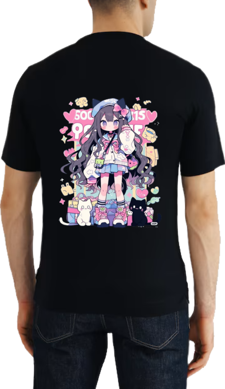 Chibi t- shirt One Size Black Back 16