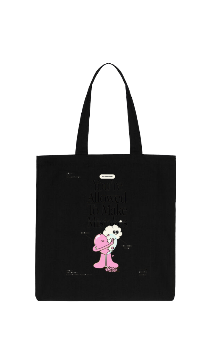 You're Allowed To Make tote bag Black 16