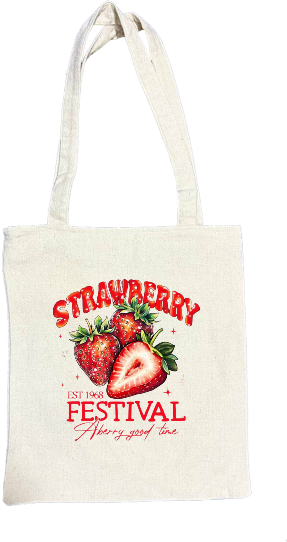 STRAWBERRY tote bag beige 16