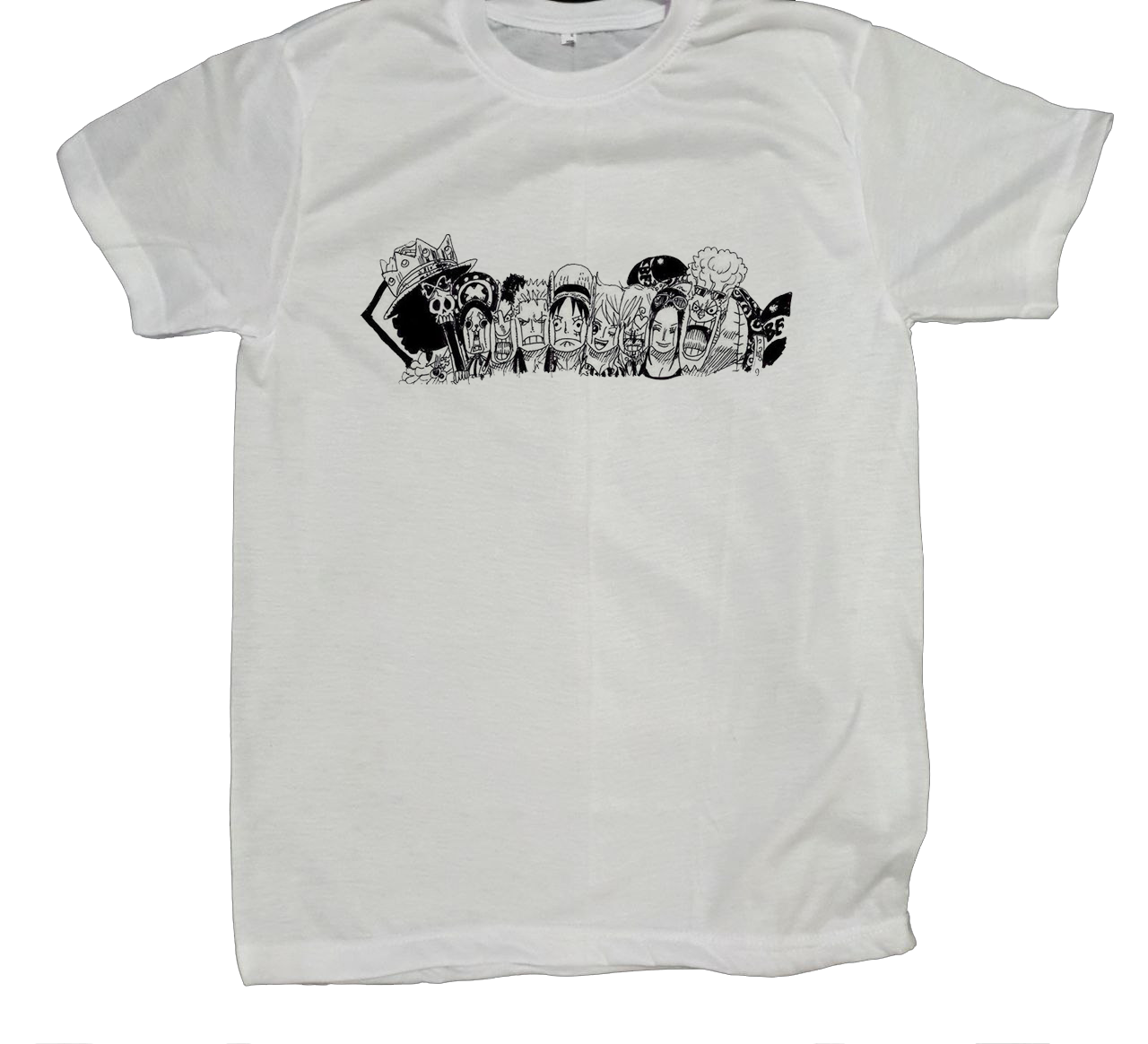 one piece t- shirt fat White 16