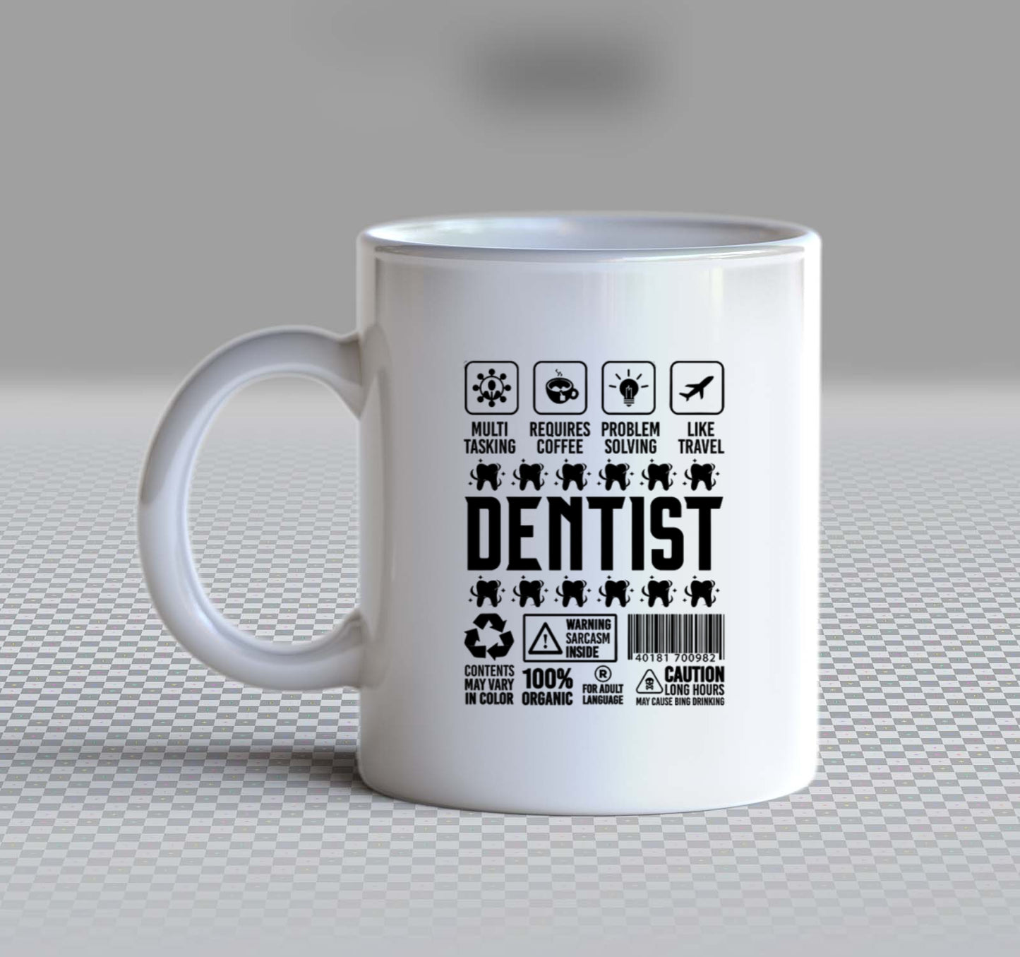 DENTIST Back text Mug 16