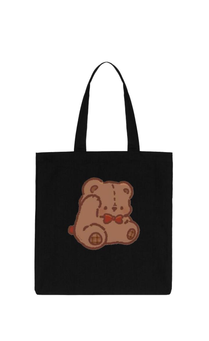 bear tote bag Black 16