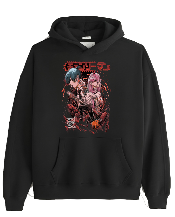 Chainsaw Man One Size hoodie Black 15