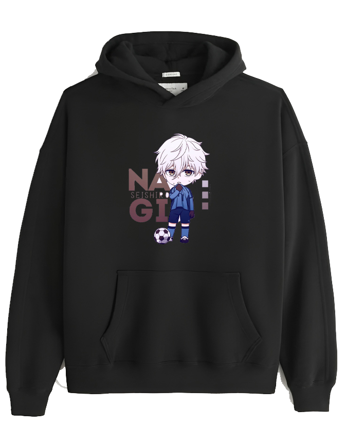 blue lock One Size hoodie Black 16