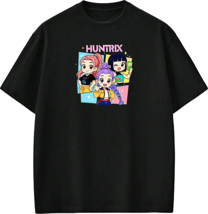 Hunterix kpop t- shirt Black 16
