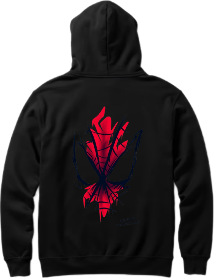Spiderman One Size hoodie Black Back 16