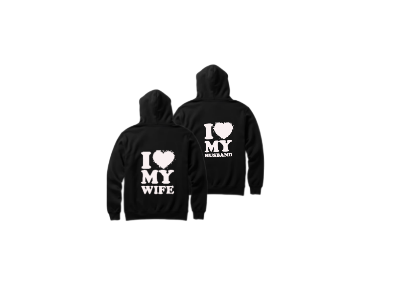 VaIentine coupIe Oversize Hoodie Cables Black Back 16