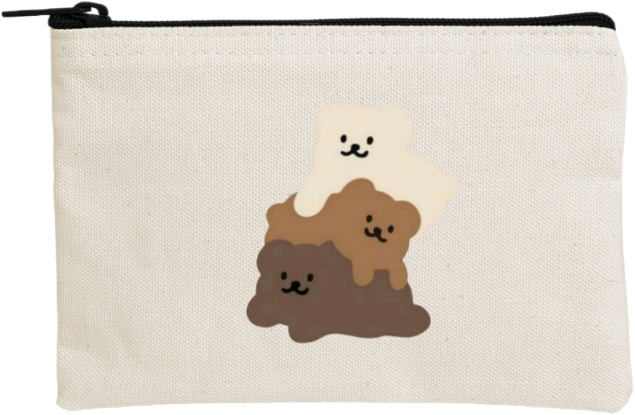 bear wallet pencil case Beige 16