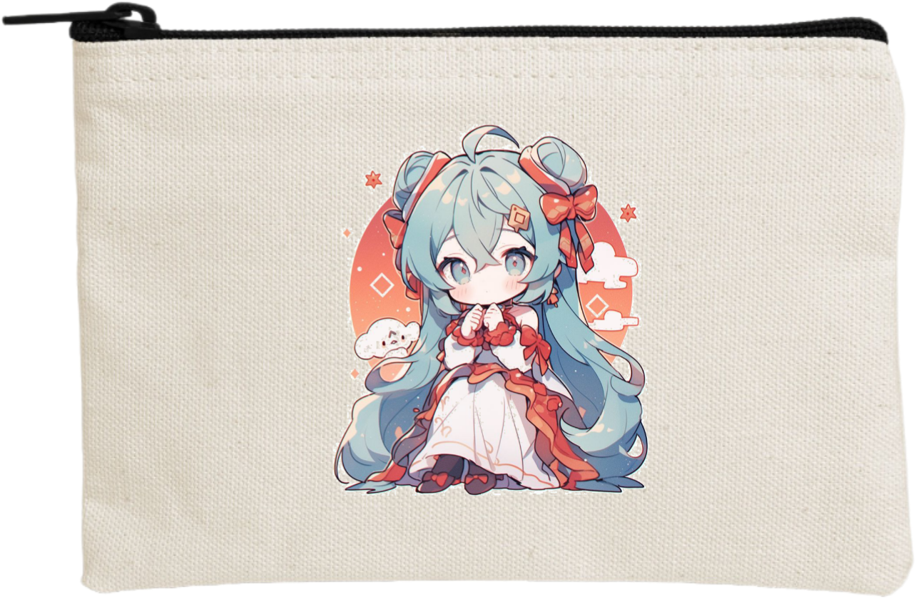 miku pencil case Beige 16