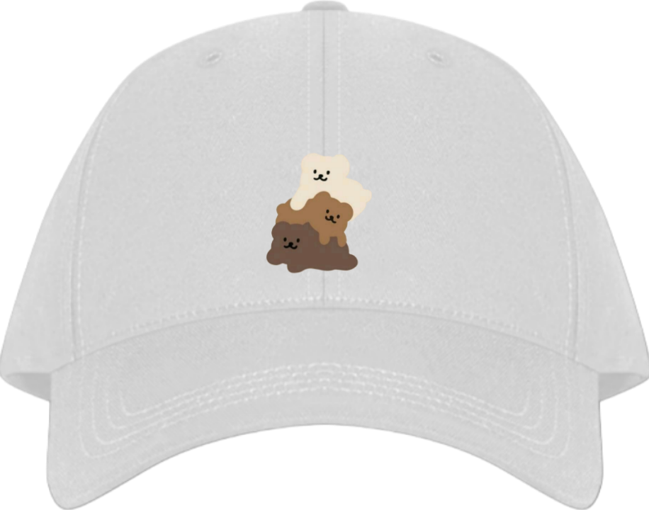 bear Baseball cap White 16