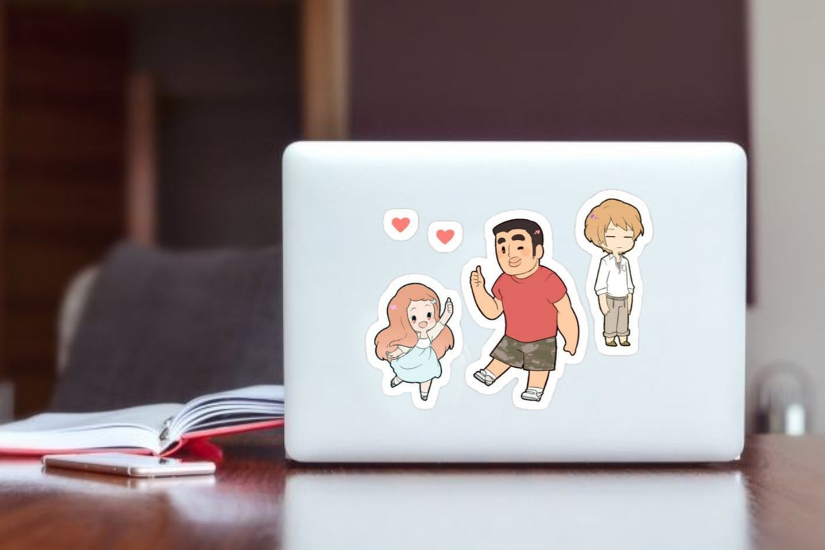 Anime Aesthetic Stickers, Cute Chibi Character Waterproof Vinyl Stickers for Laptop, Water Bottle, Skateboard, Journal, Decals for Kids, Teens, and Anime Fans