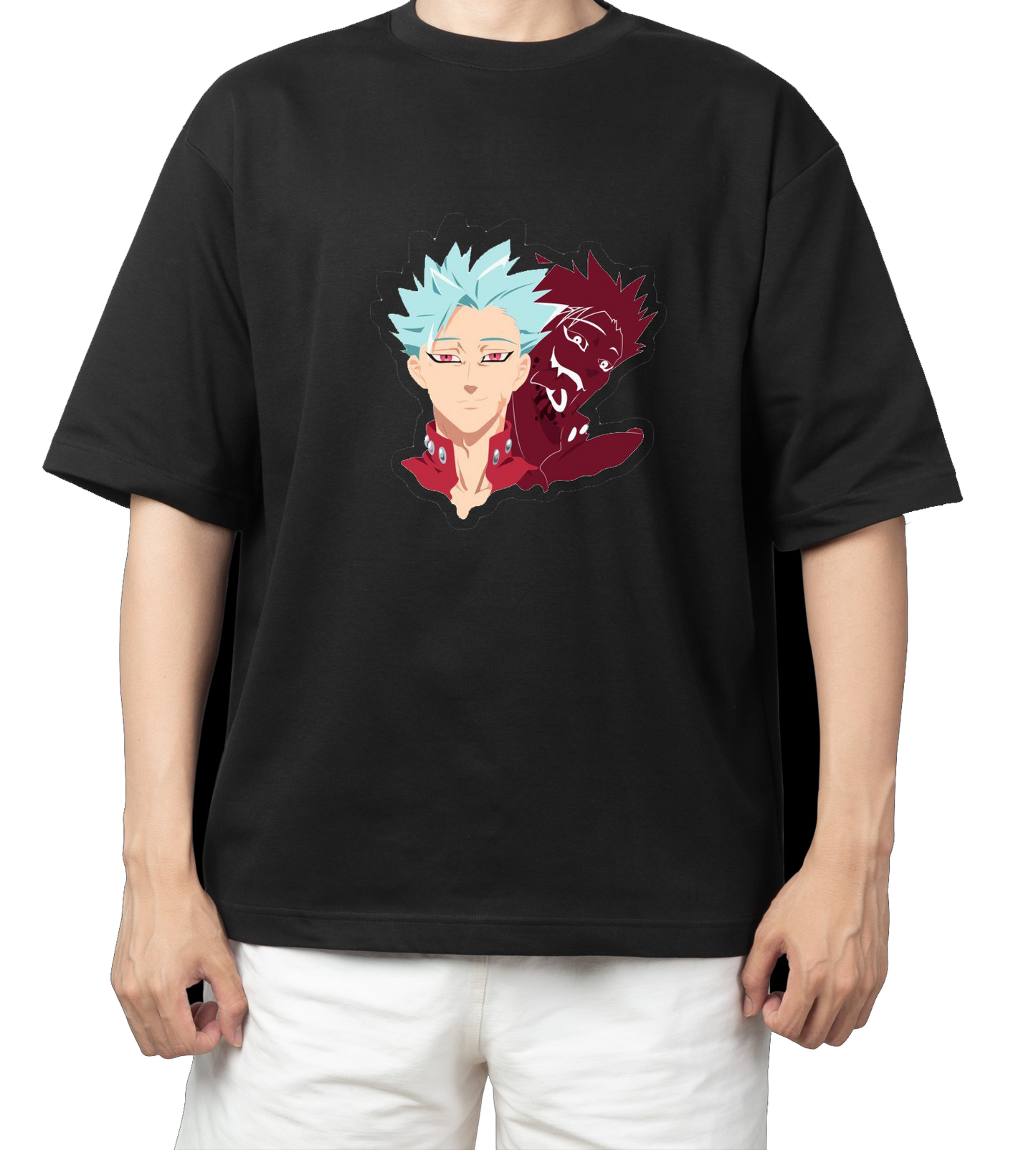 Anime Nanatsu no taizai seven deadly sins One Size t- shirt Black 16