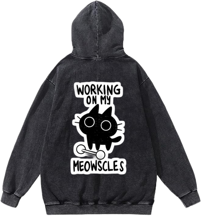 workout gym pilates Oversize Hoodie Washed Back 16