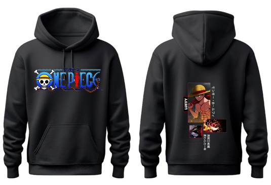 one piece One Size hoodie Black Back 16