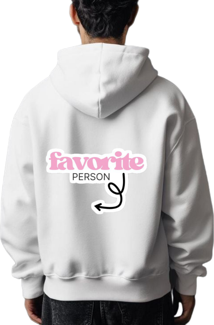 VaIentine coupIe Oversize Hoodie White Back 14