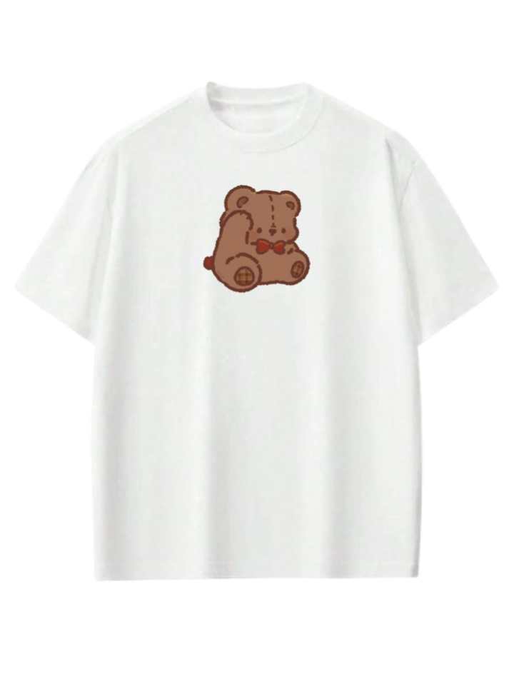 bear t- shirt White 16