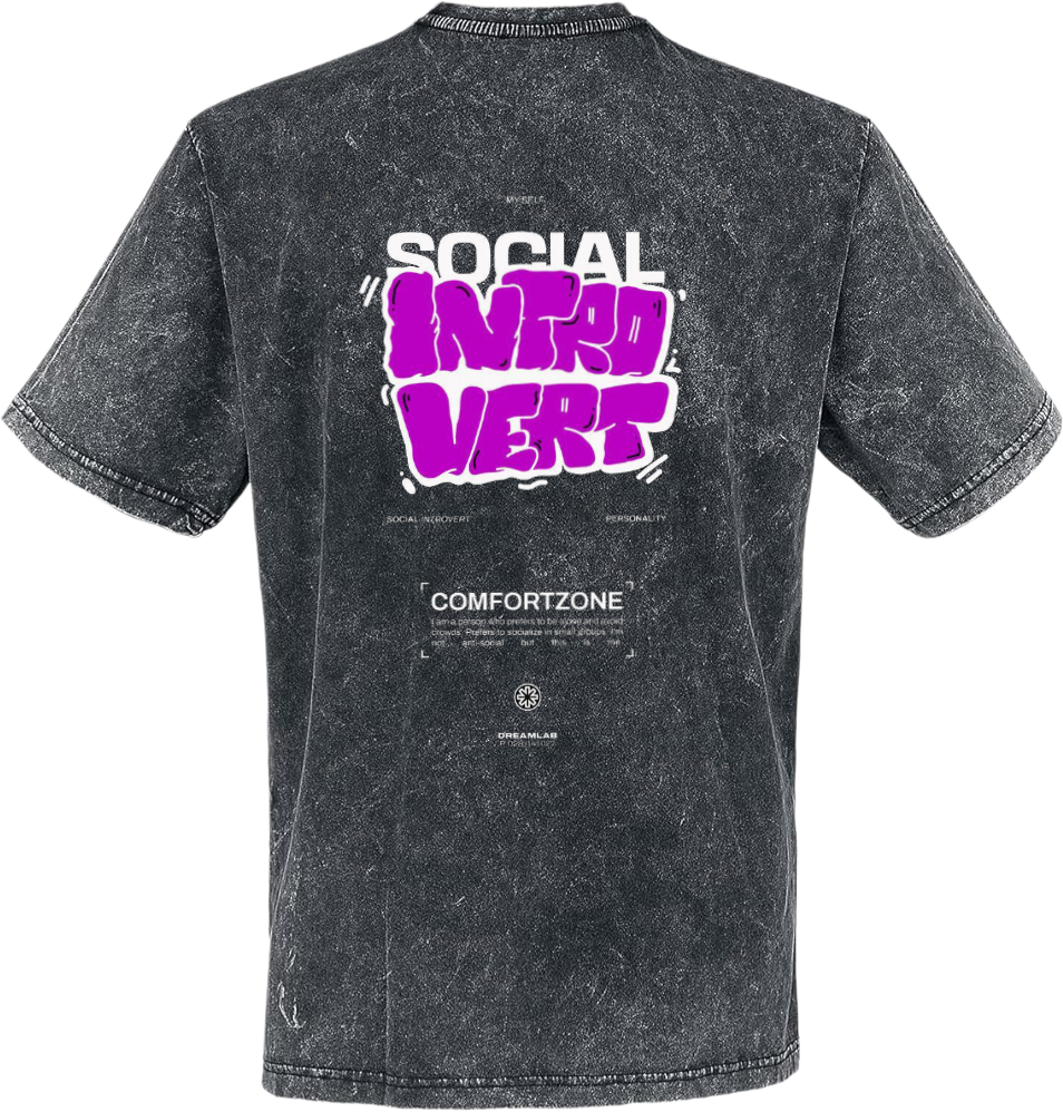 SOCIAL IND VERD t- shirt Over Size Washed Back 56