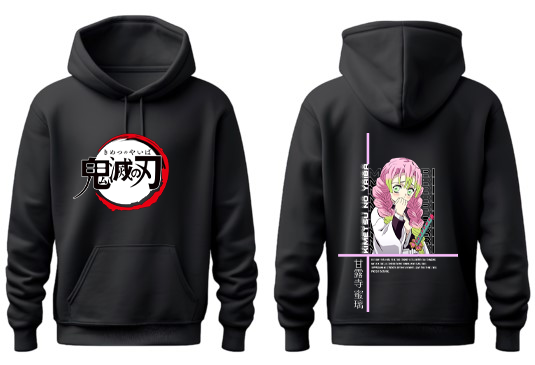 Anime Demon slayer nezuko tanjiro Oversize Hoodie Black 16