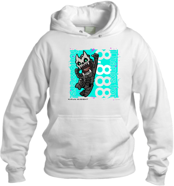 Kaiju No. 8 Over Size hoodie White 16