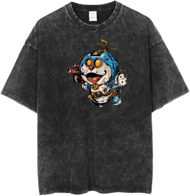 Doraemon t- shirt Over Size Washed 1