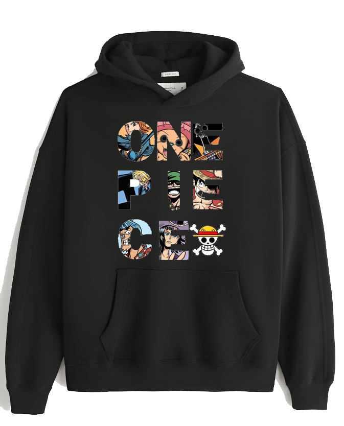 one piece One Size hoodie Black 16