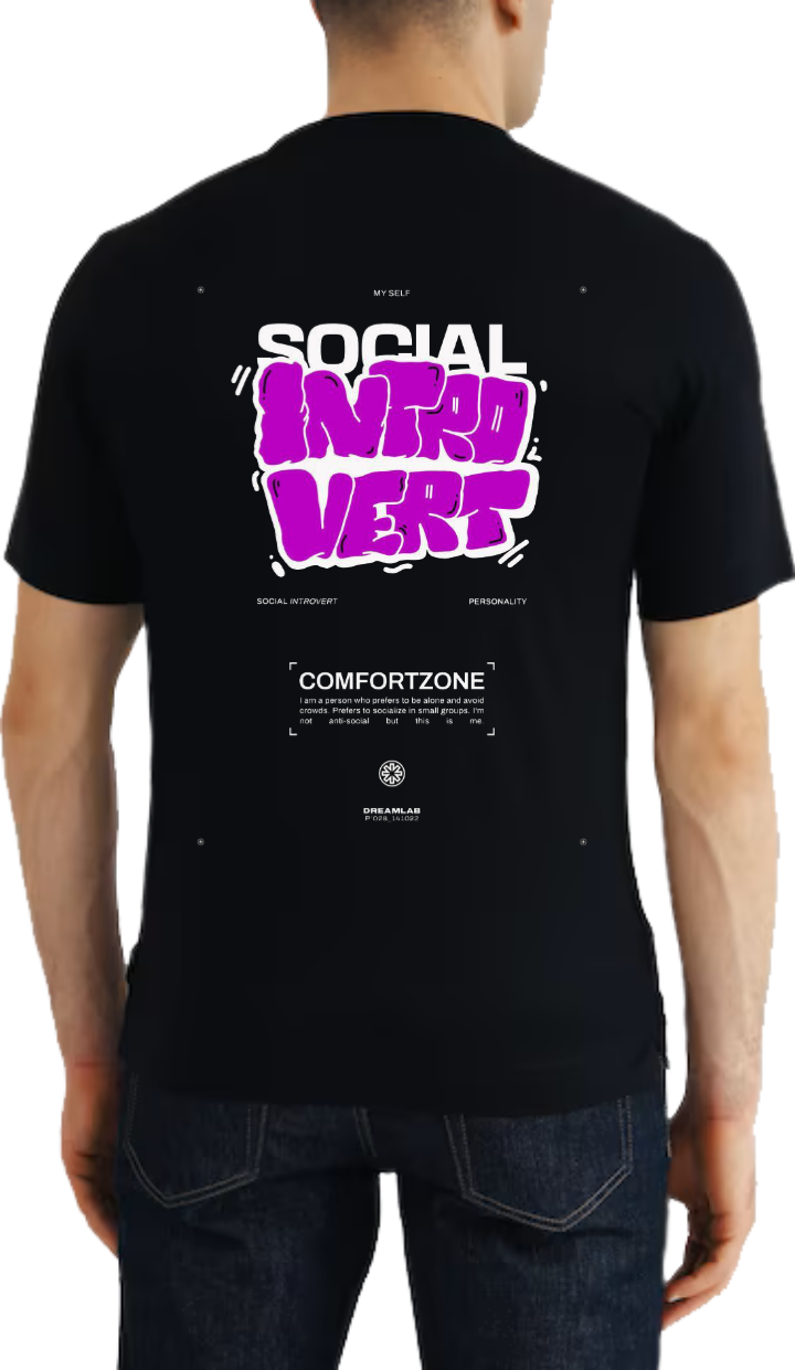SOCIAL IND VERD t- shirt Over Size Black Back 56
