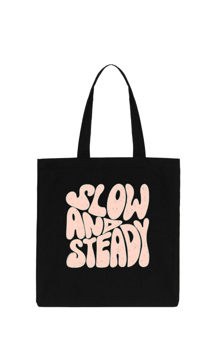 SLOW STEADY tote bag Black 203
