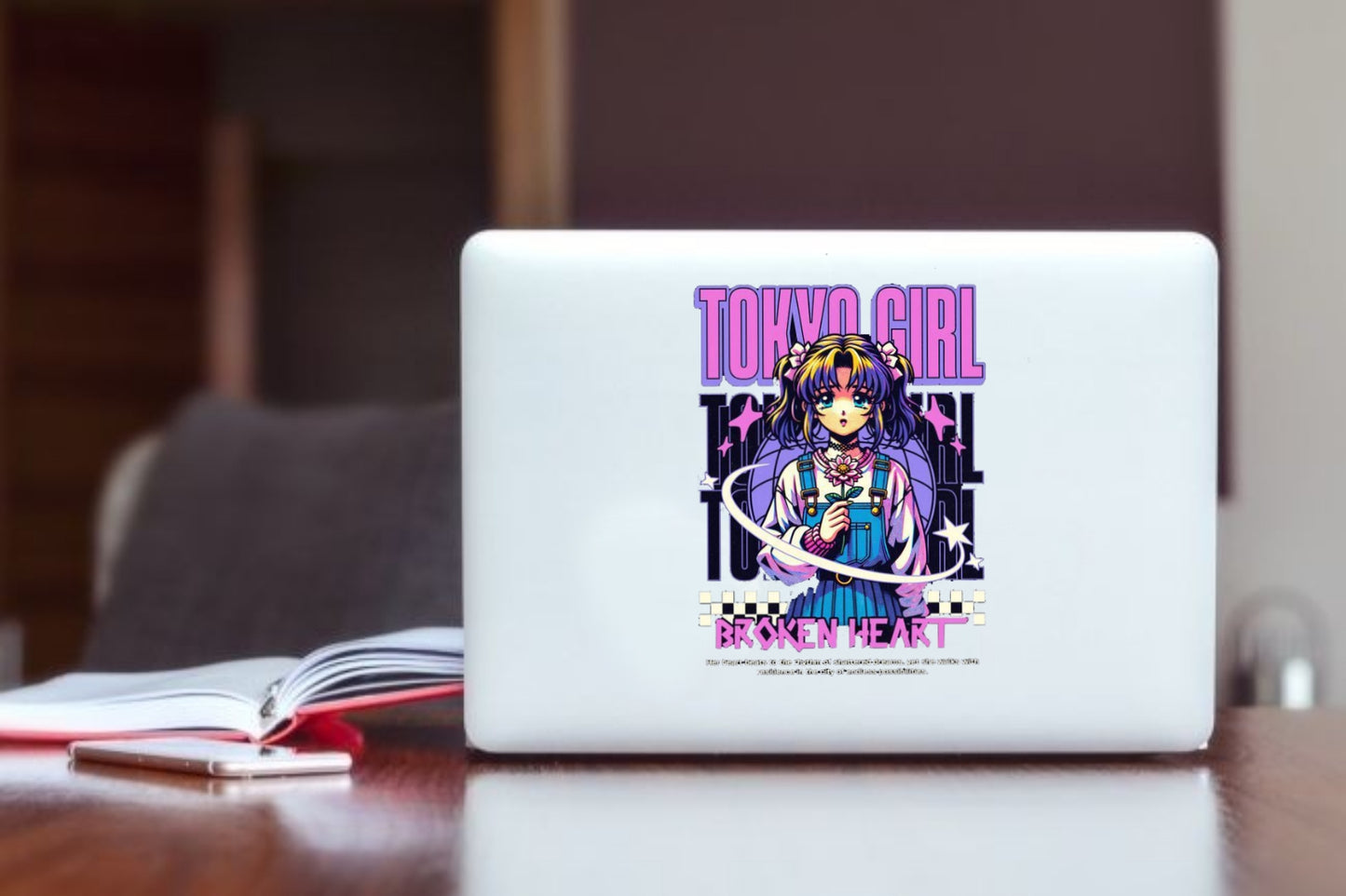 RANDOM ANIME GIRL Laptop Sticker 16