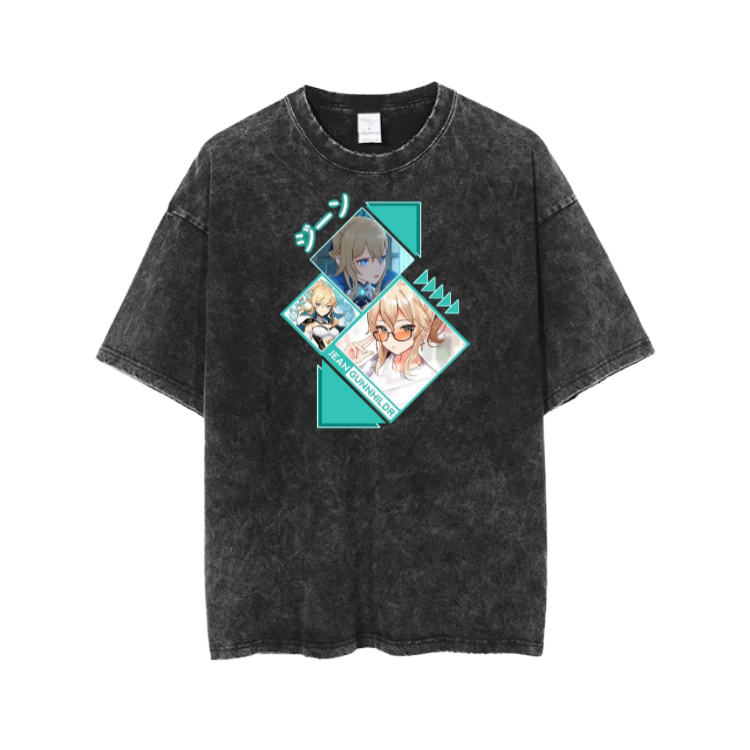 Genshin Impact Ningguang t- shirt Over Size Washed 16