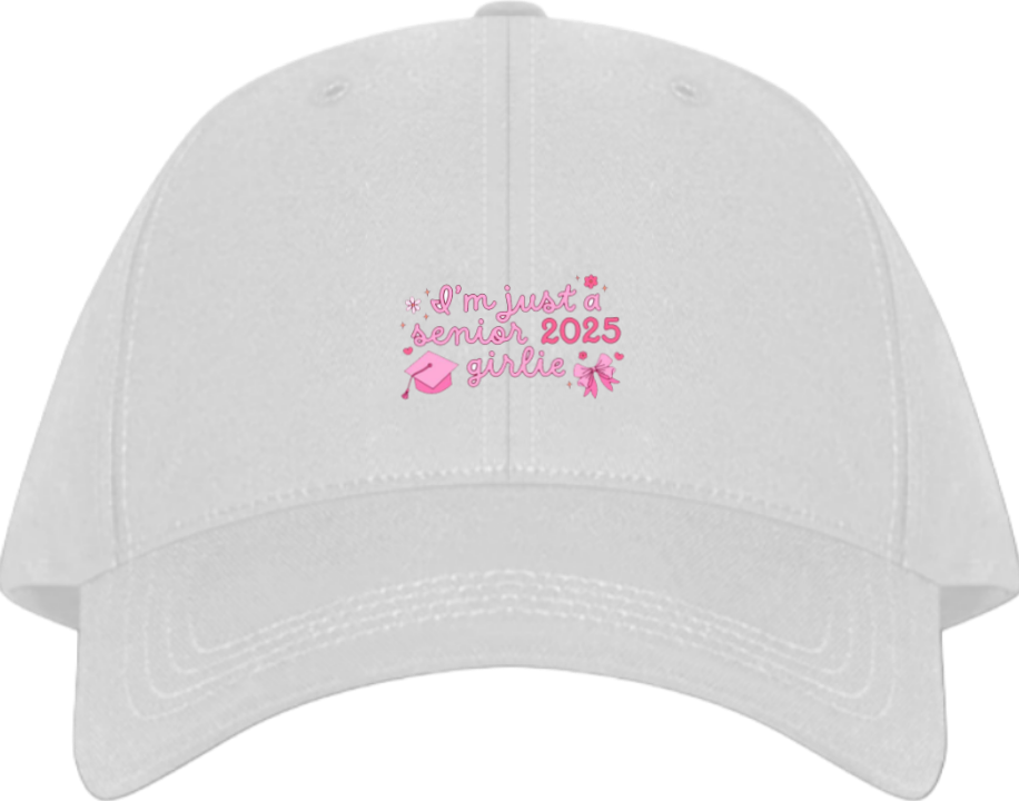 I'm just a senior 2025 girlie Baseball cap White 164