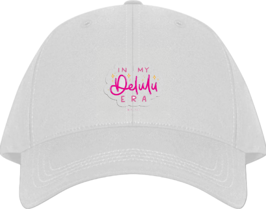 IN MY Delulu ERA Baseball cap White 168