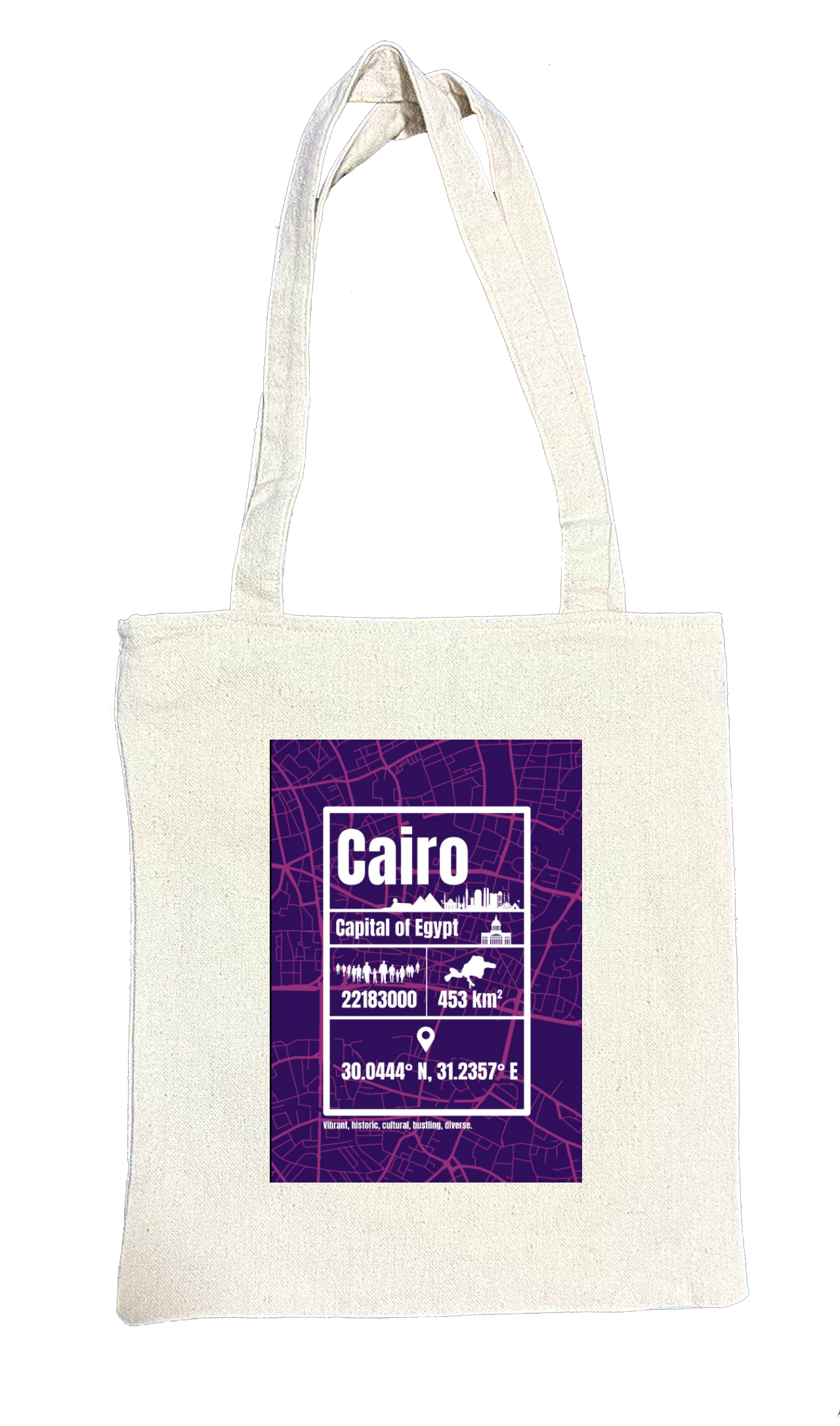 Egypt tote bag beige 17