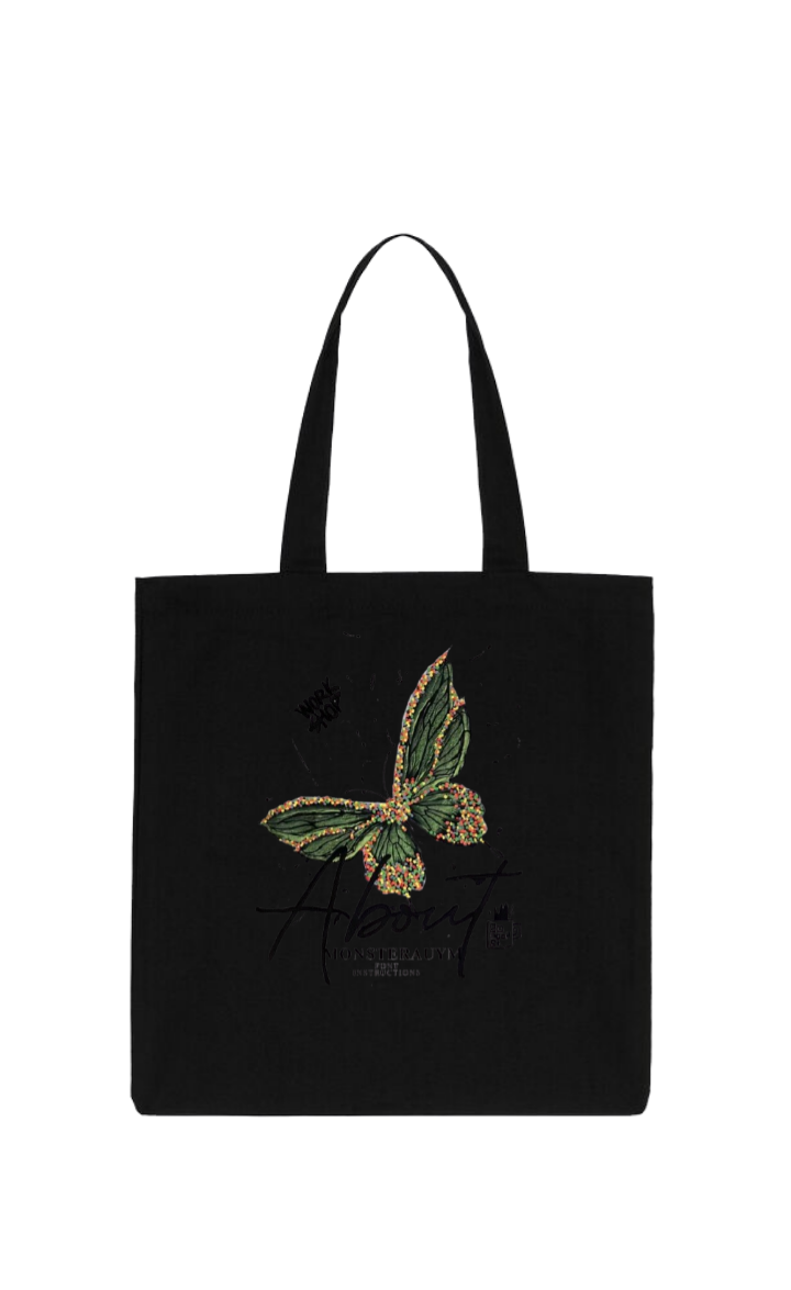 butterflies tote bag Black 17