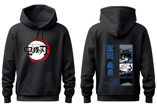 Anime Demon slayer nezuko tanjiro Oversize Hoodie Black 17