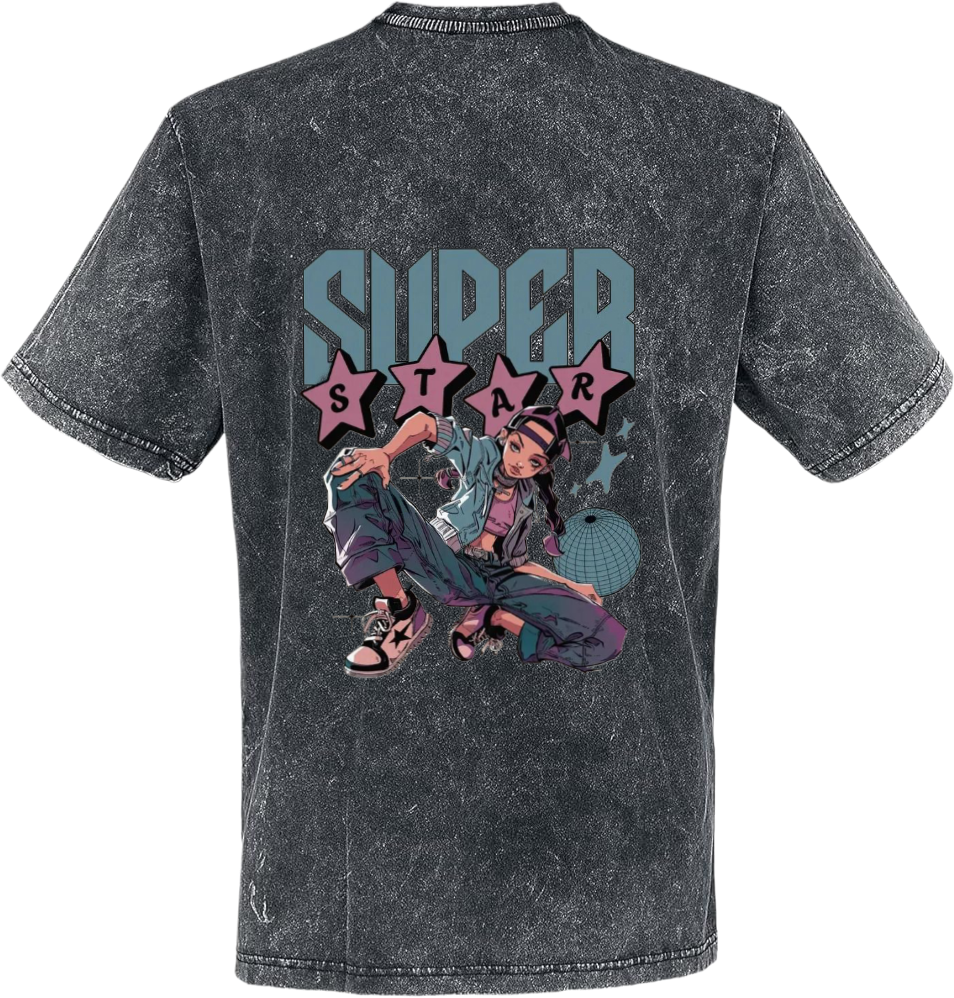 SUPER t- shirt Over Size Washed Back 95
