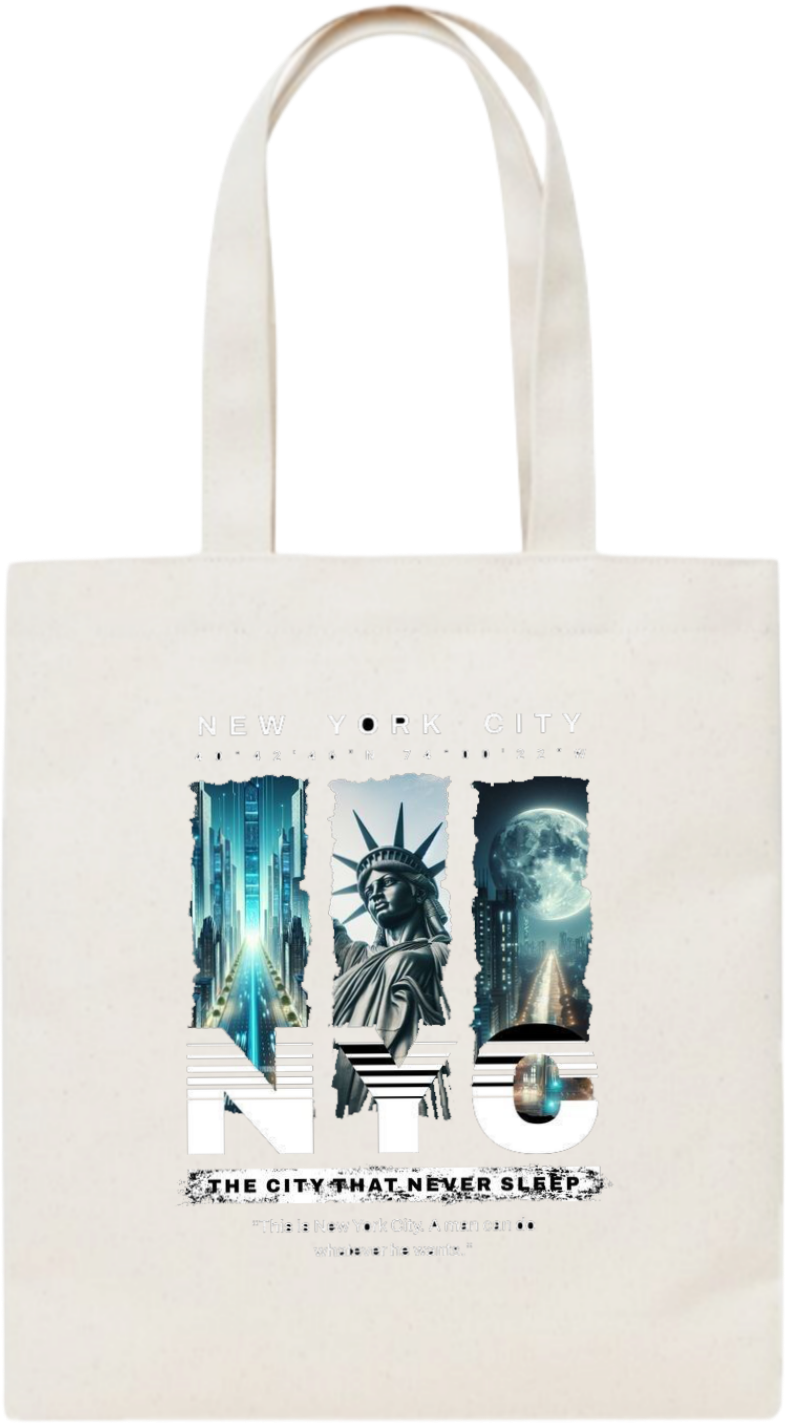 The City That Never Sleeps tote bag beige 17