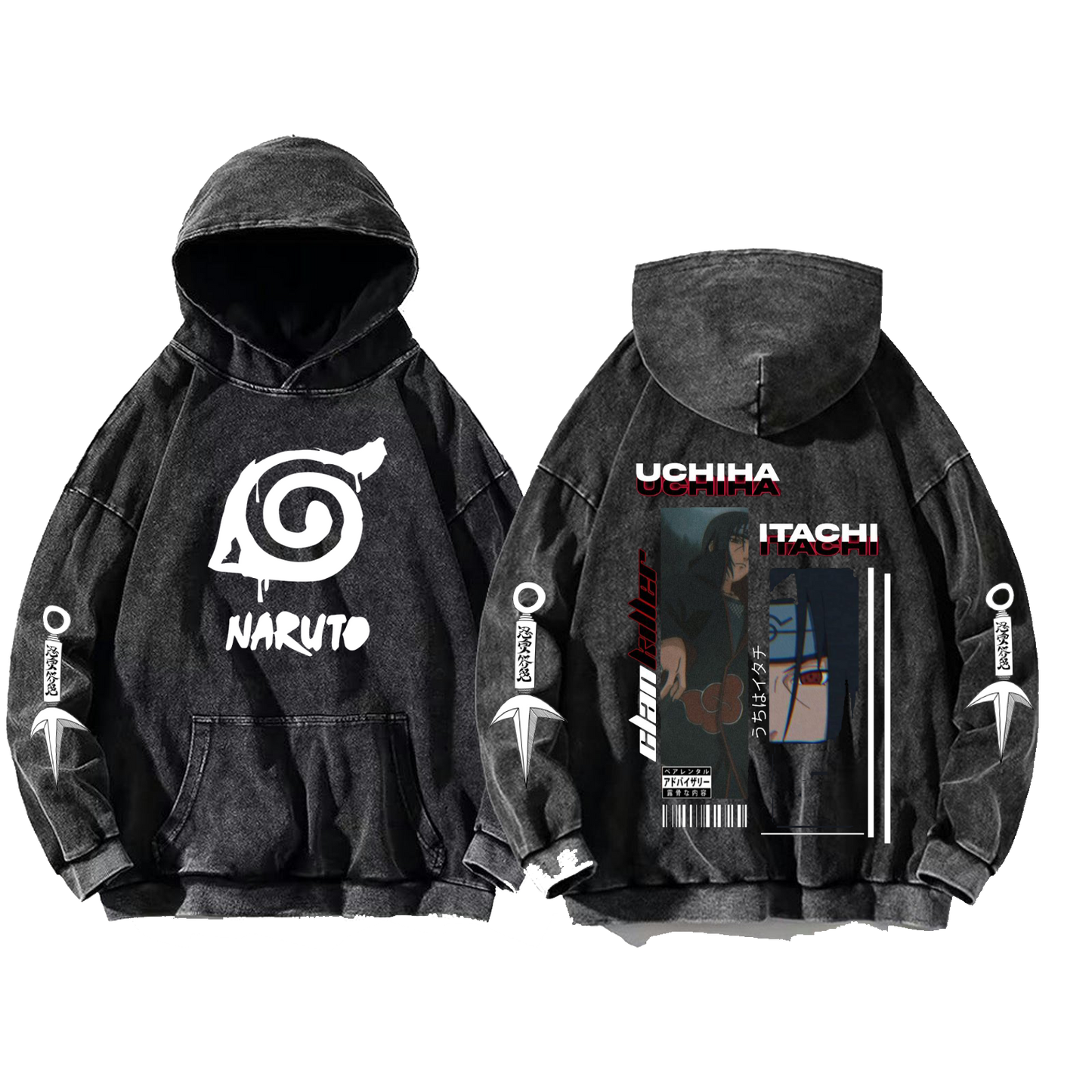 Naruto Shippuden One Size hoodie Washed Back 17