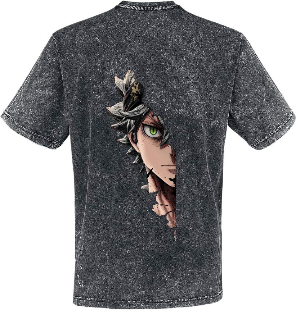 Black Clover t- shirt One Size Washed Back 17