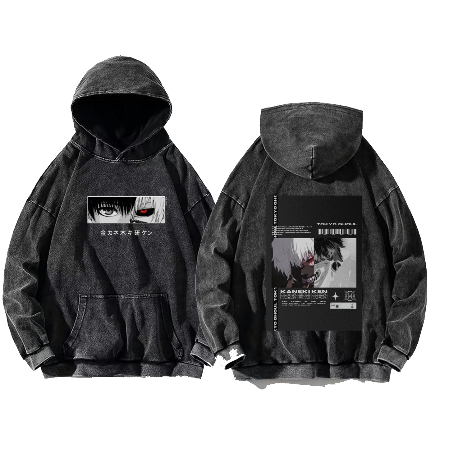 Tokyo ghoul One Size hoodie Washed Back 17