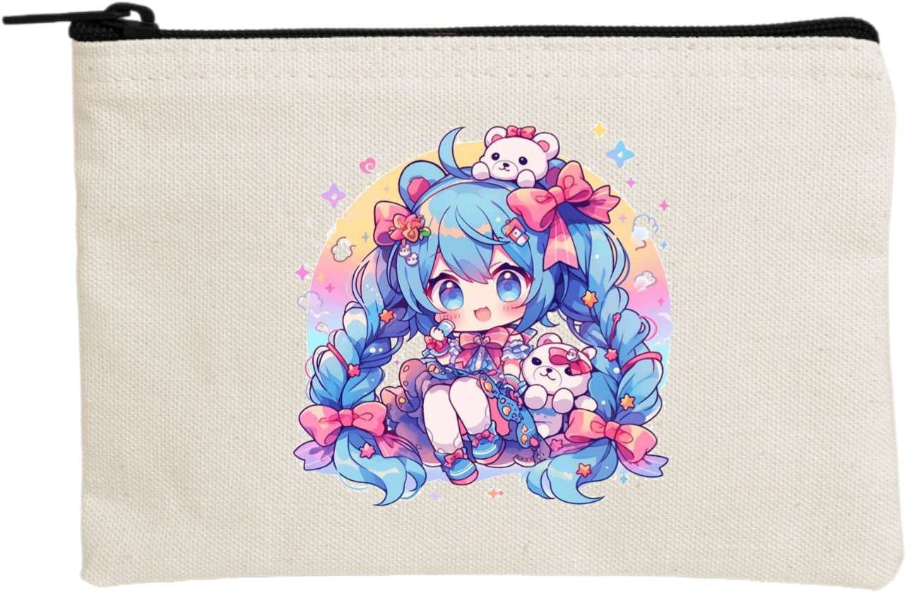 miku pencil case Beige 17