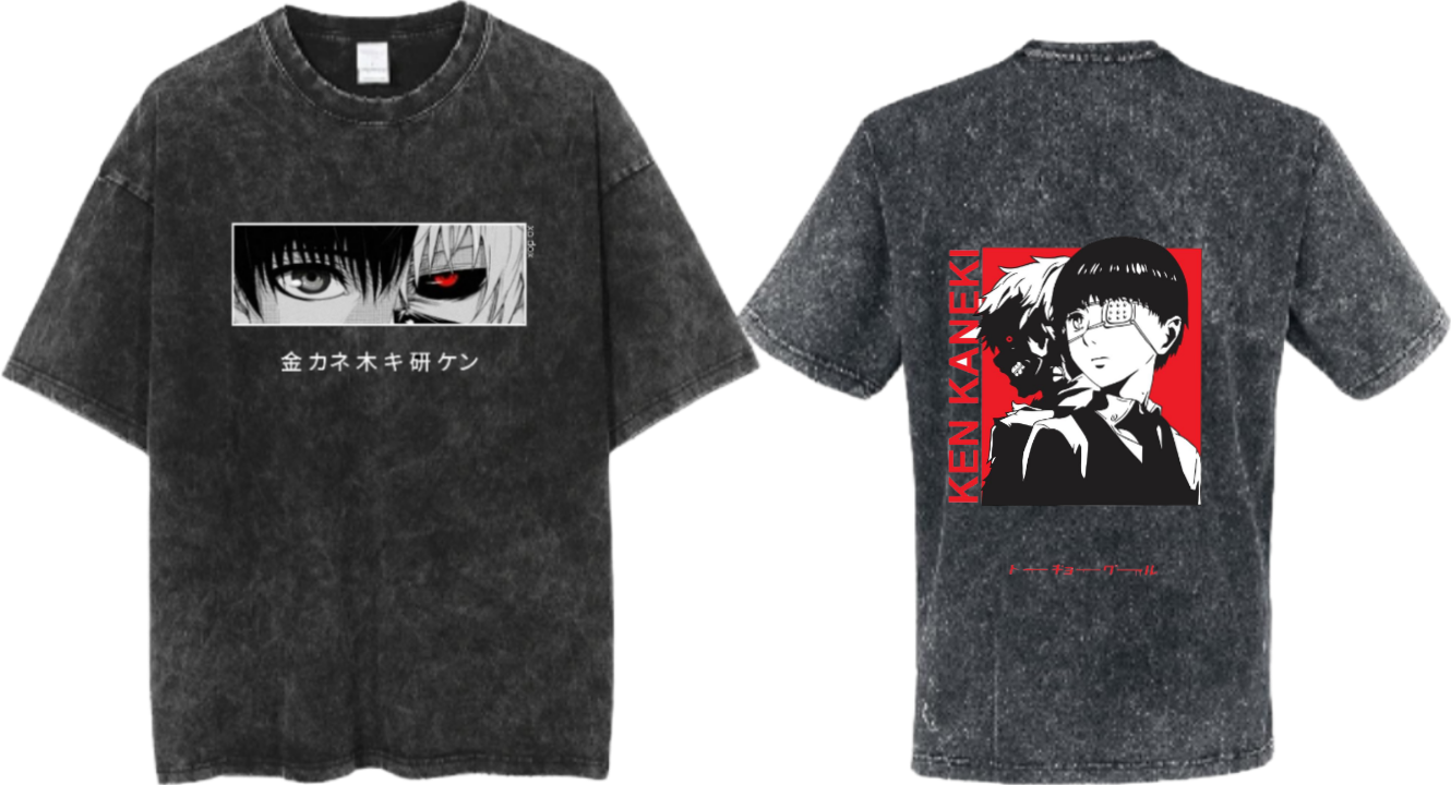 Tokyo ghoul t- shirt One Size Washed Back 17