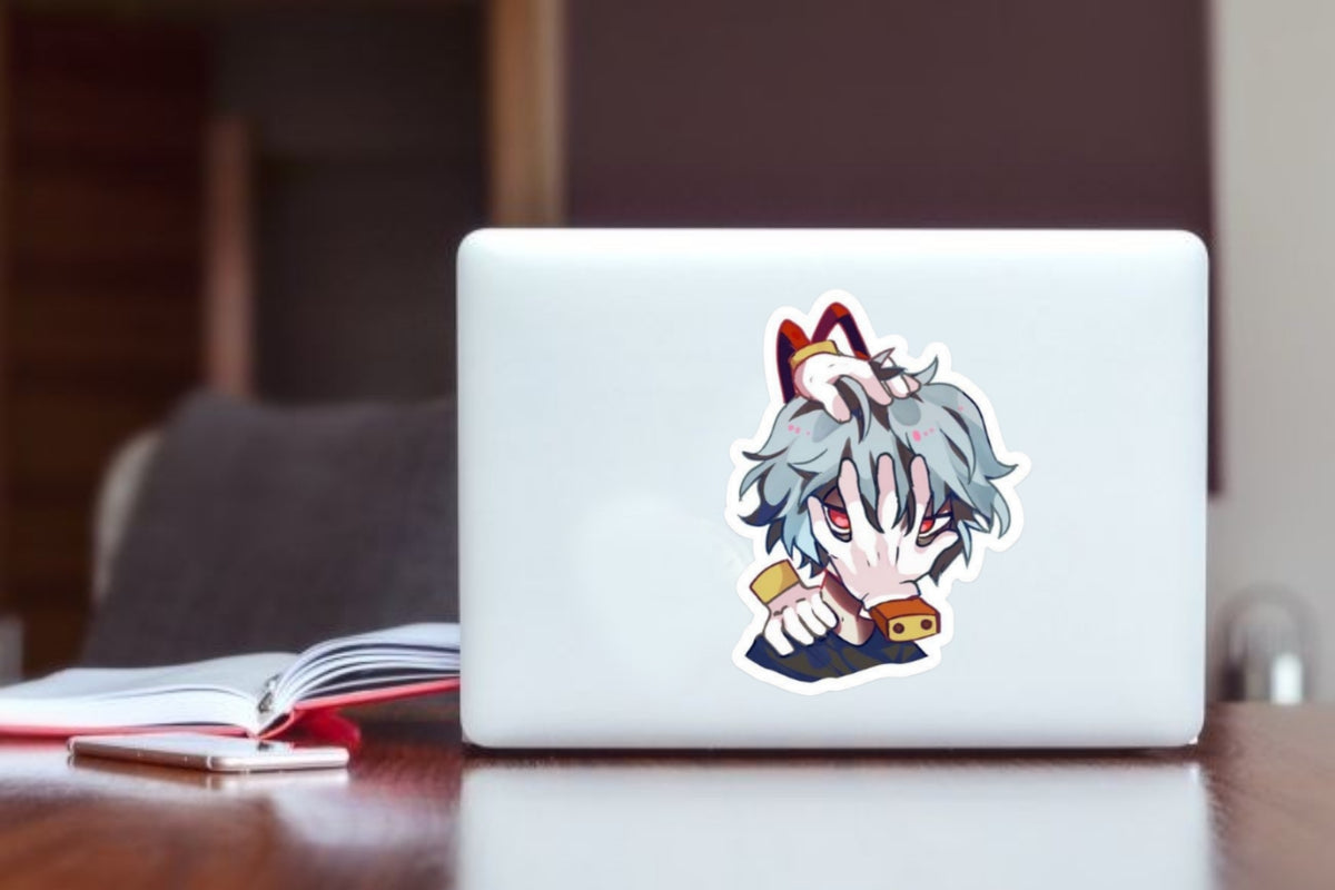 "My Hero Academia Tomura Shigaraki Anime Sticker, Waterproof Vinyl Villain Decal for Laptop, Water Bottle, Hydro Flask, Skateboard, Luggage, Kawaii Shonen Anime Merchandise Gifts