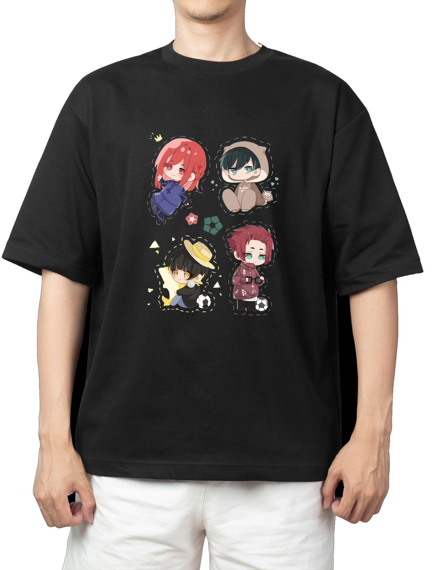 blue lock t- shirt One Size Black 17