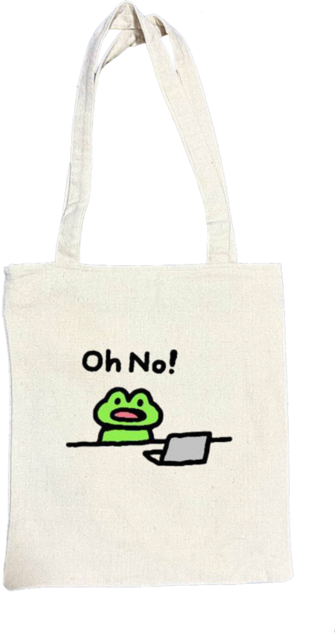 Frog tote bag beige 17