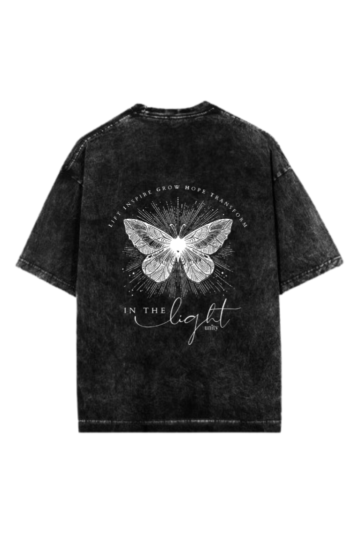 butterflies One Size t- shirt Washed Back 17
