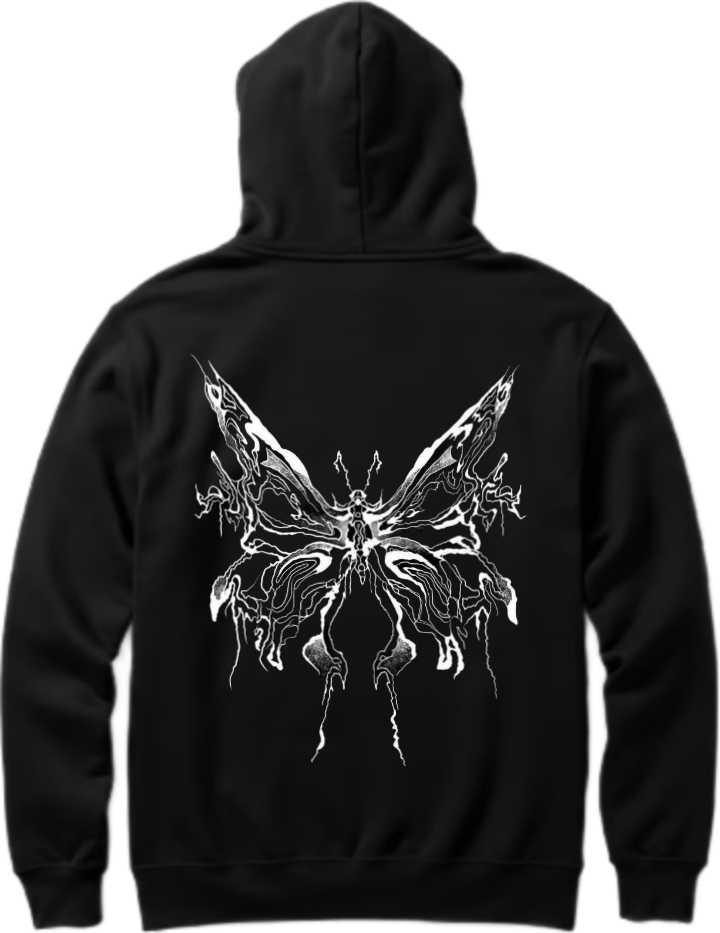 Goth Oversize Hoodie Black Back 17