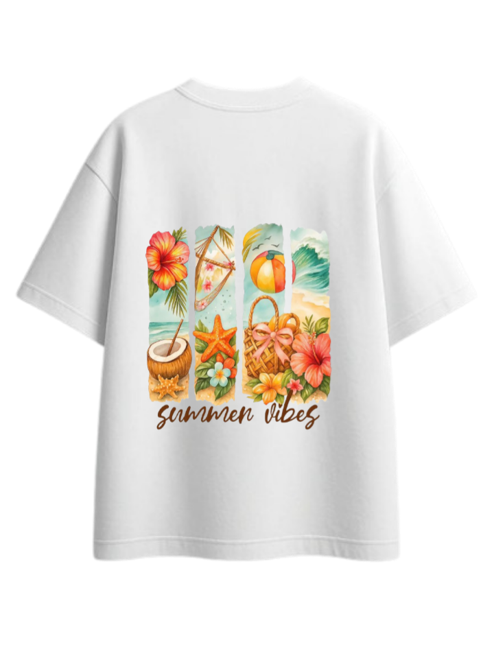 Summer Vibes t- shirt White Back 17